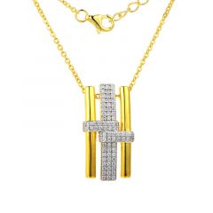 MY iMenso ODM "Tessuta" necklace (925/rhod/0,5Mgold-plated)