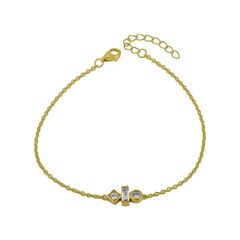 MY iMenso ODM "Trio di pietre CZ" bracelet  (925/gold-plated)