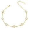 MY iMenso ODM "White 5mm CZ dots" bracelet (925/1Mgold-plated)