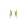 MY iMenso ODM "Zipper CZ 6,5mm" earstuds (925/0,5Mgold-plated)