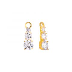 MY iMenso Carezza single pendant "triplo CZ" (925/1Mgold-plated)
