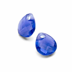 MY iMenso pendant for creoli crystal "dark blue" pearshap faceted