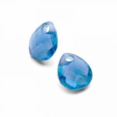MY iMenso pendant for creoli crystal "light blue" pearshap faceted